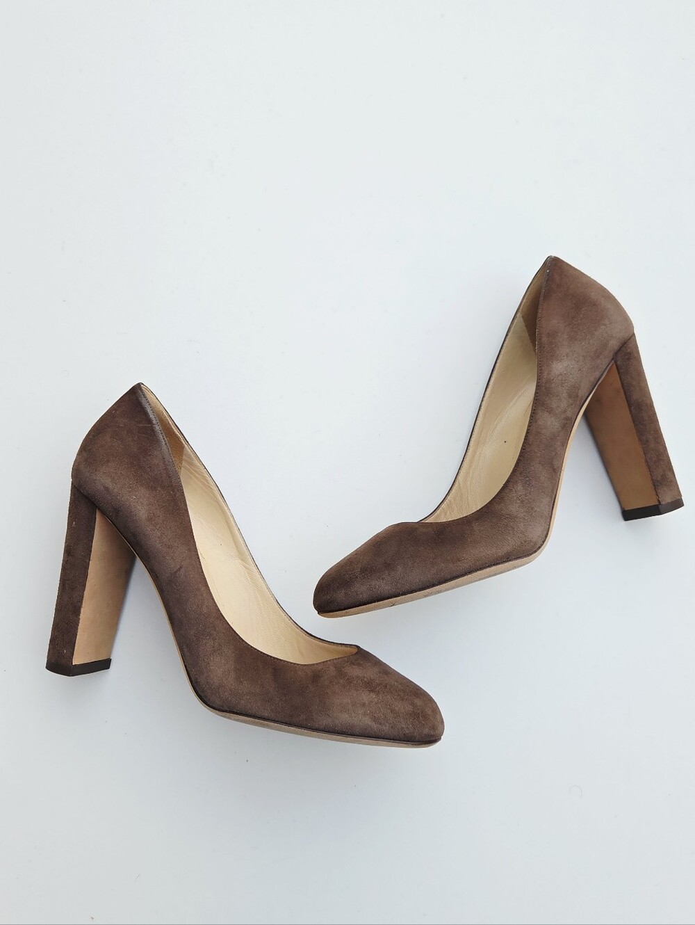 Jimmy Choo Suede Billie Pumps Beige Tan Brown Taupe Heels Pumps Size 38